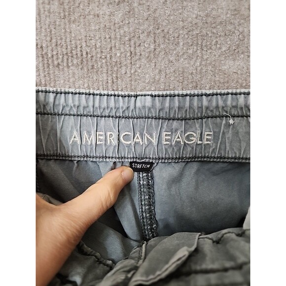 American Eagle Cargo Jogger Pants Womens 6 Gray Stretch Lyocell Blend - Picture 8 of 10